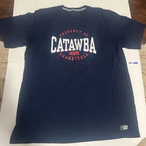 Men’s Russell Catawba College Indians Basketball (NC) Navy Blue Shirt Size: XL